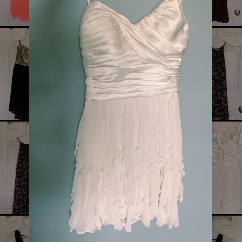 Satin Flowy White Dress
